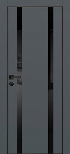 Товар Межкомнатная дверь PX-9  черная кромка с 4-х ст. Графит матовый
